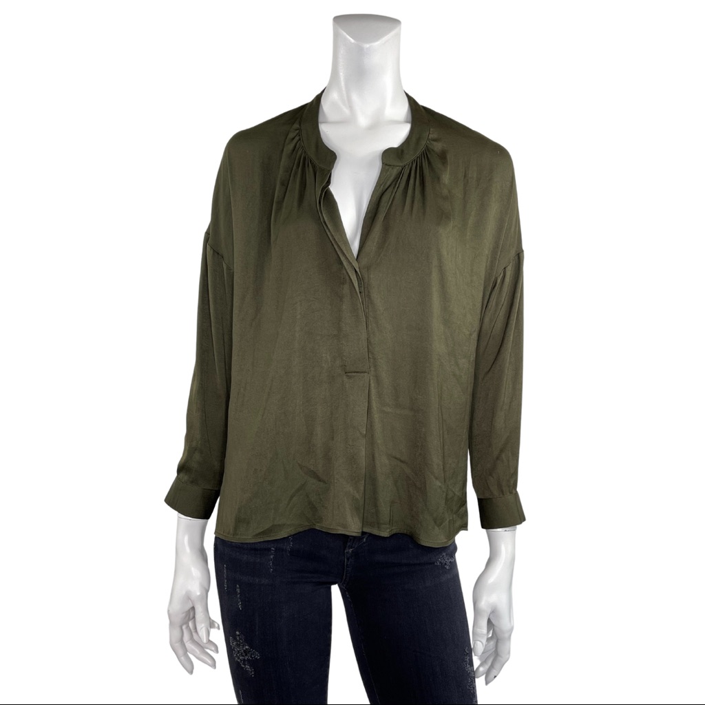 Babaton Split Neck Blouse